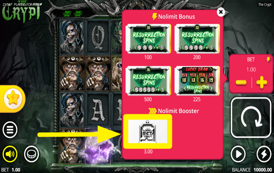 The Crypt FAITES UN PARI BOOSTER.