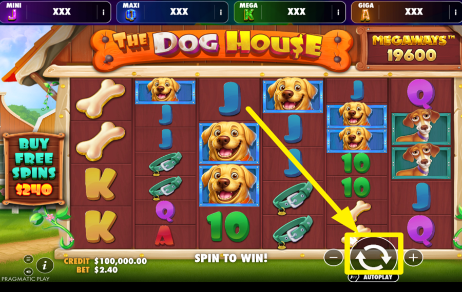 The Dog House Megaways Oranje Jackpot JOUER LE JEU.