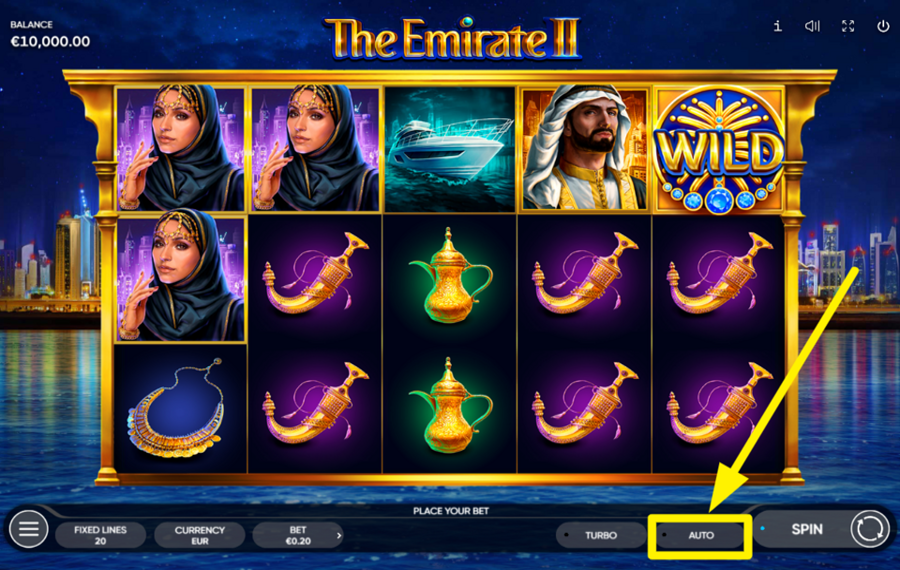 The Emirate II GIRA LOS CARRETES AUTOMÁTICAMENTE.