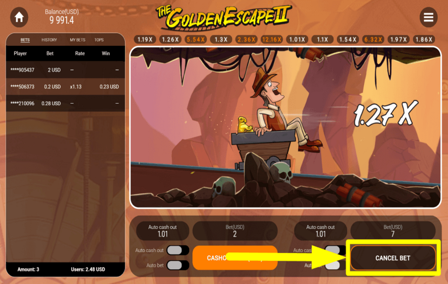 The Golden Escape 2 ABANDONNER LA TOURNÉE.