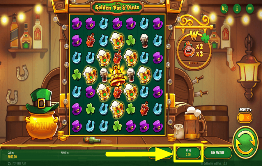 The Golden Pot and Pints НАЗНАЧИТЬ РАЗМЕР СТАВКИ.