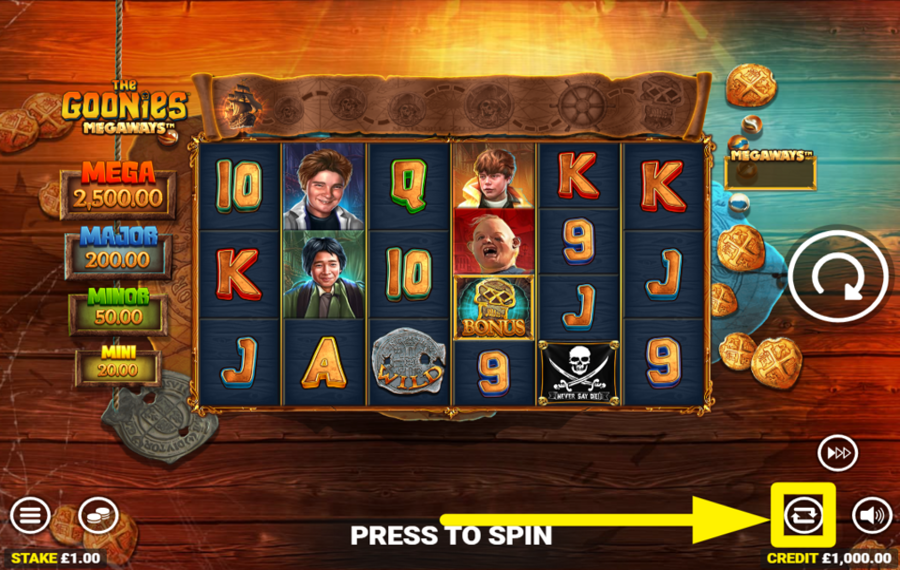 The Goonies Megaways ИСПОЛЬЗУЙТЕ ФУНКЦИЮ АВТОИГРА.
