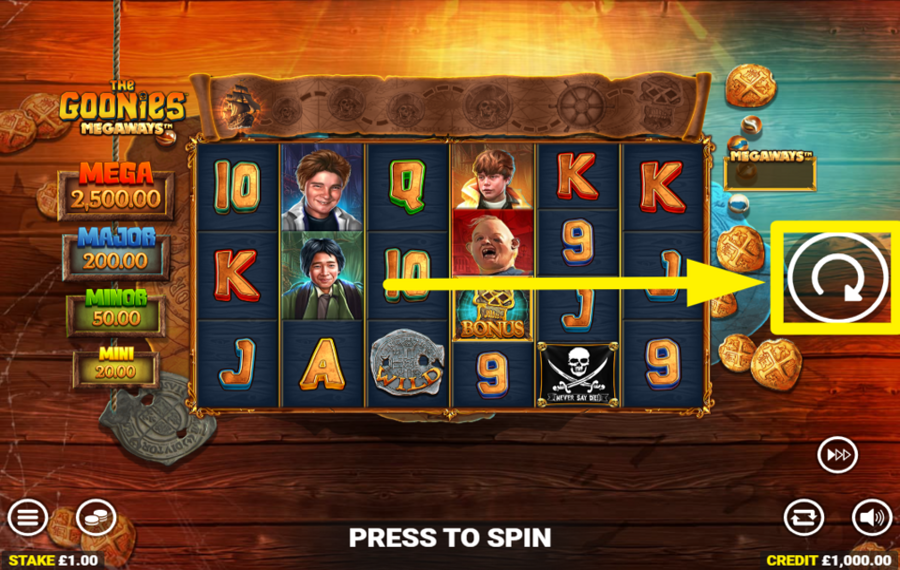 The Goonies Megaways ВРАЩАЙТЕСЬ, ЧТОБЫ ВЫИГРАТЬ!