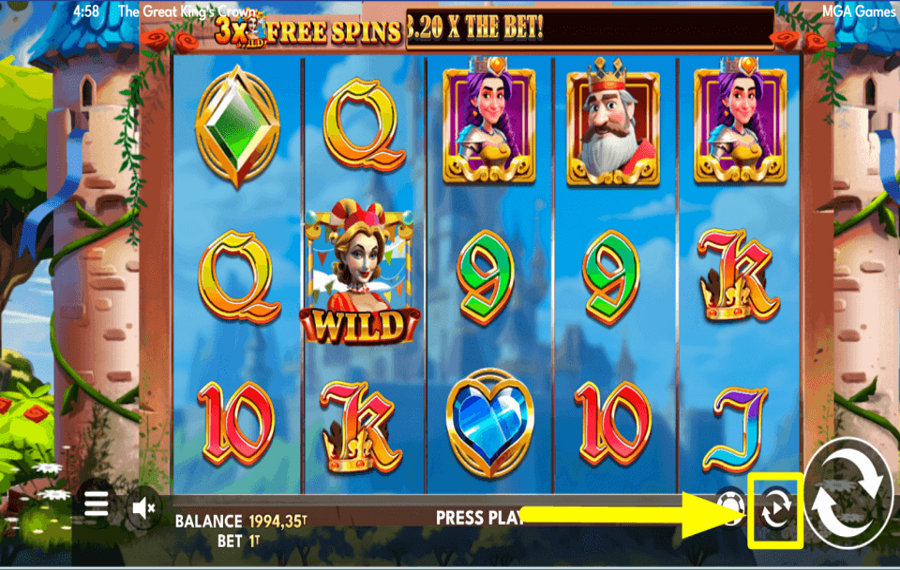 The Great Kings Crown GIRAR AUTOMÁTICAMENTE.