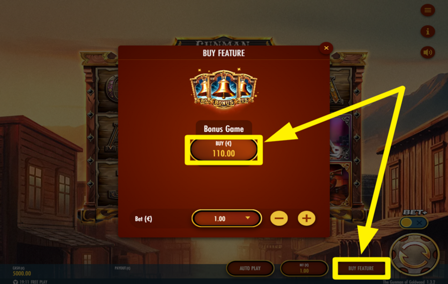 The Gunman of Goldwood ПРИОБРЕТИТЕ БОНУСНУЮ ФУНКЦИЮ.