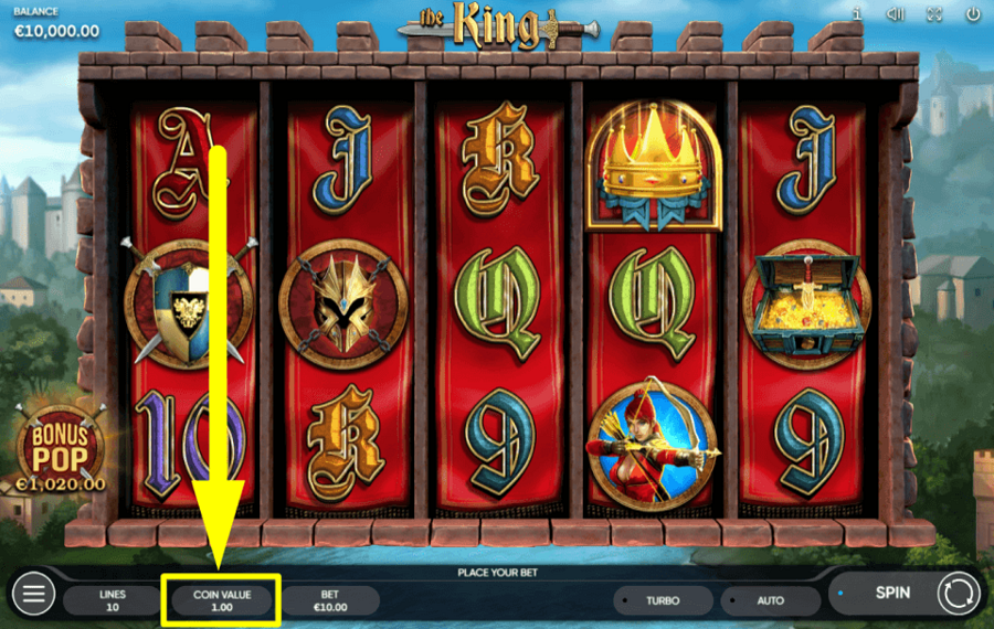 The King CHOOSE A COIN VALUE.