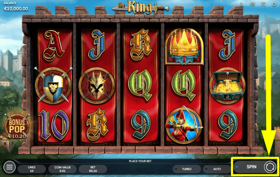 The King PRESS “SPIN” TO PLAY.