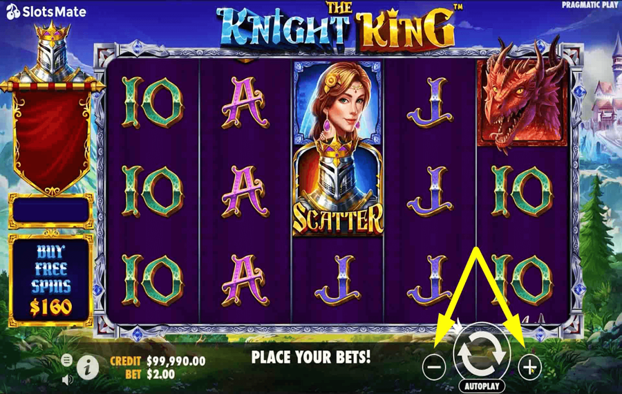 The Knight King Choose your bet amount. 