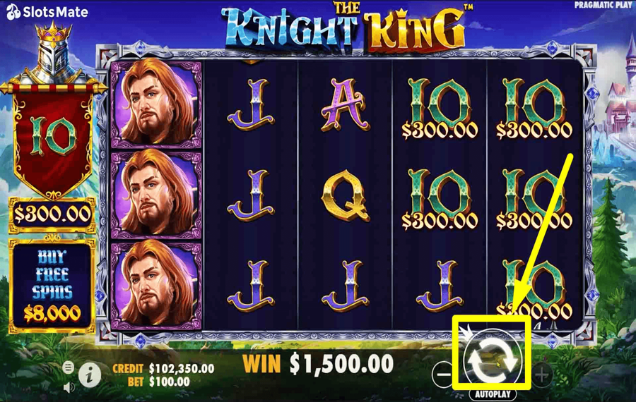 The Knight King Click/ tap the “Spin” button.