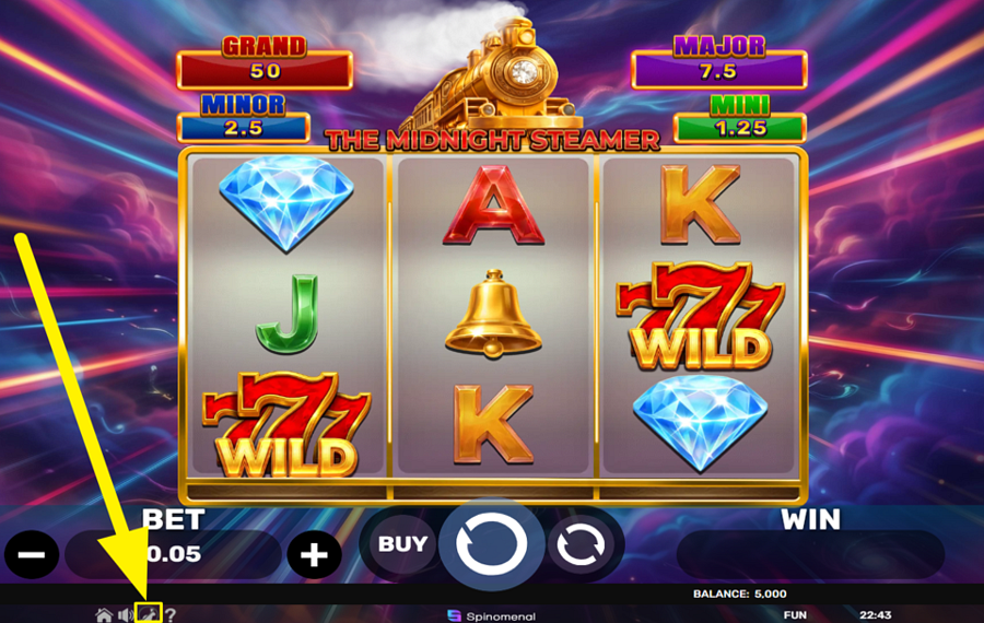 The Midnight Steamer Hold and Hit 3x3 ゲームのスピードを上げよう。