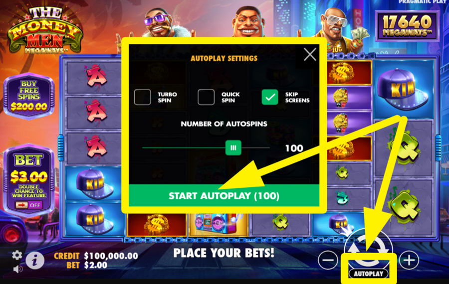 The Money Men Megaways TRIGGER AUTOMATIC PLAY.