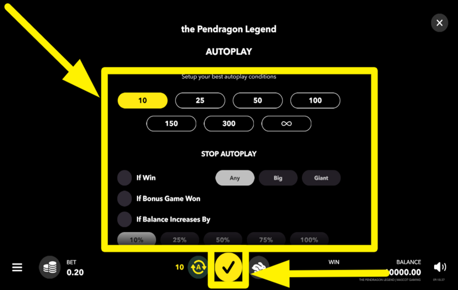 The Pendragon Legend TRIGGER AUTOMATIC PLAY.
