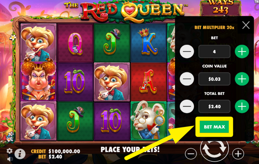 The Red Queen ESTABLISH THE HIGHEST STAKE LIMIT.