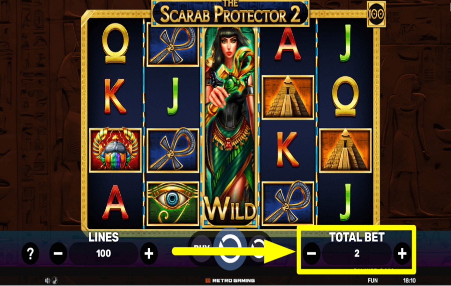 The Scarab Protector 2 Setzen Sie Ihre Münzen ein.