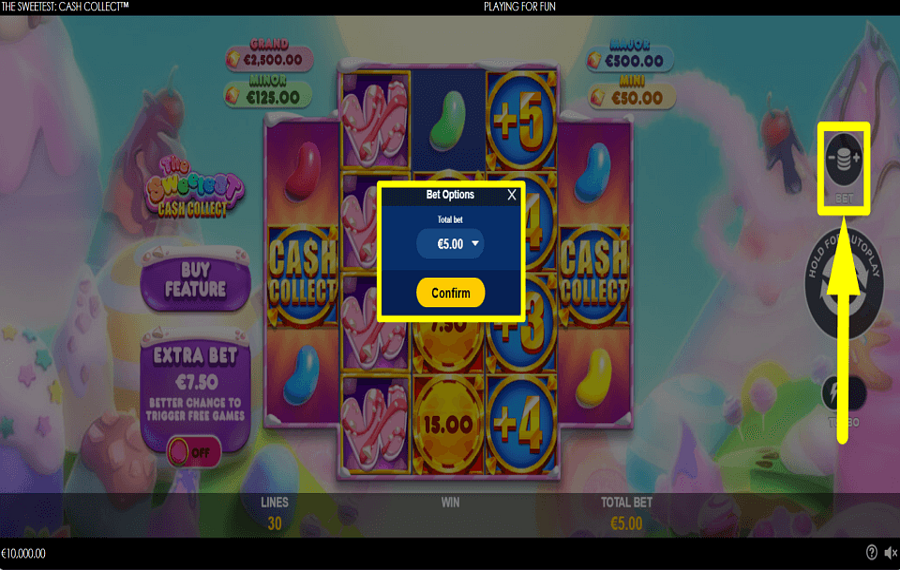 The Sweetest Cash Collect ОТРЕГУЛИРУЙТЕ СТАВКУ.