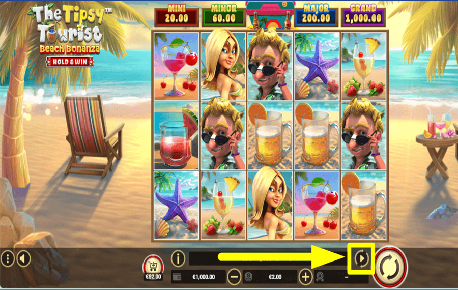 The Tipsy Tourist Beach Bonanza Hold and Win PROCEED AUTOMATICALLY.