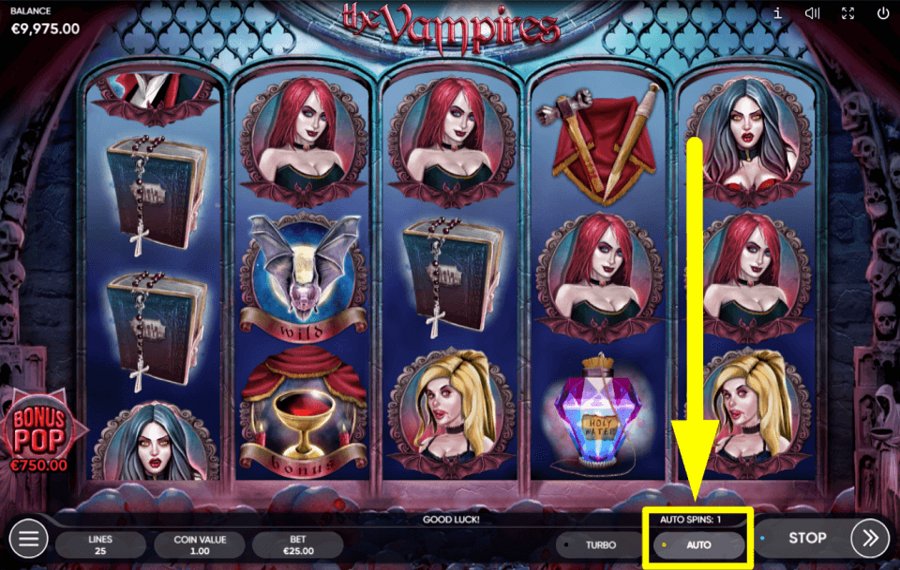 The Vampires USE THE “AUTOPLAY” FEATURE.