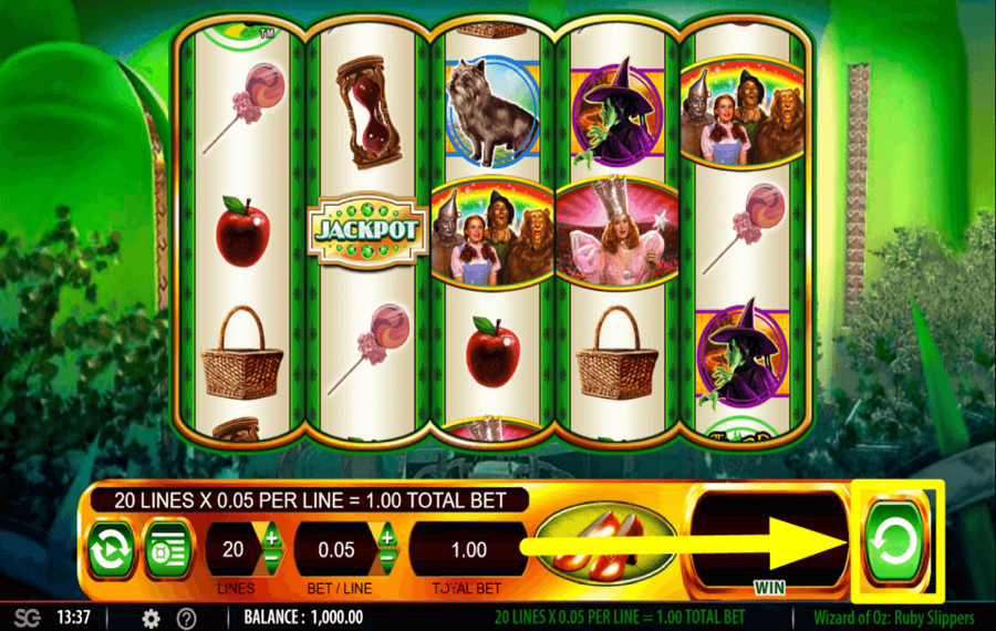 The Wizard of Oz Ruby Slippers НАЧНИТЕ ИГРУ.