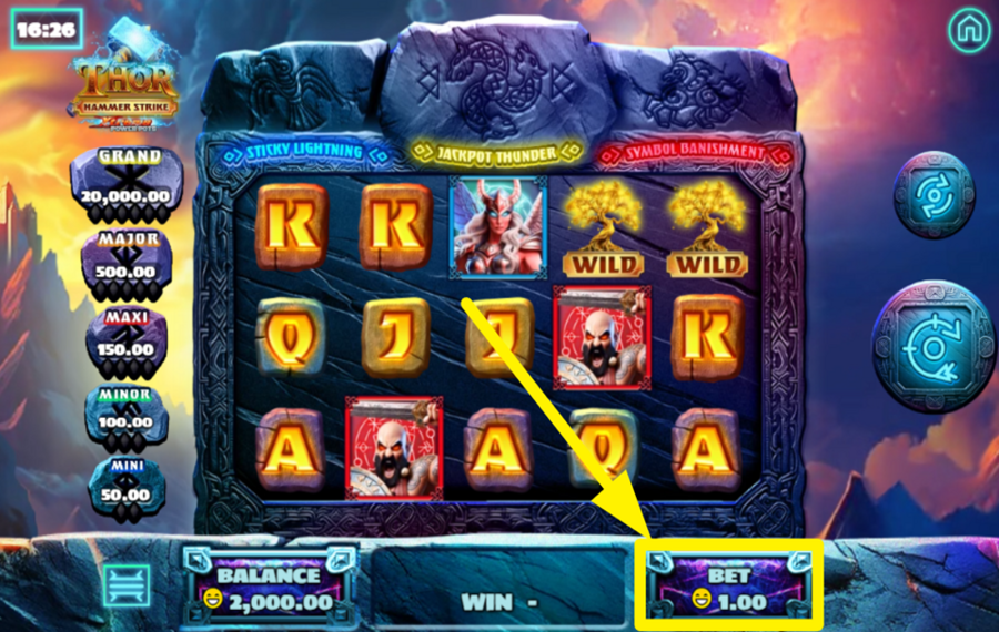 Thor Hammer Strike Xtreme Power Pots SCEGLI LA TUA SCOMMESSA.