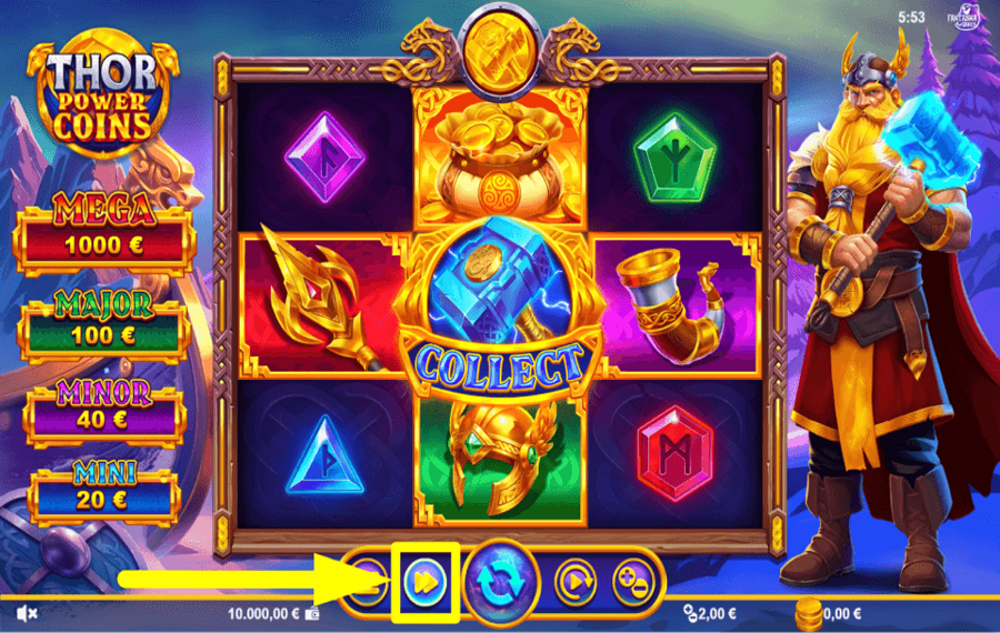 Thor Power Coins INICIAR MODO TURBO.