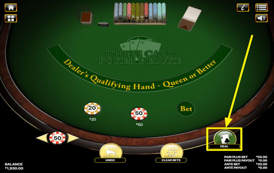 Three Card Poker Deluxe QUE LE PLAISIR COMMENCE !