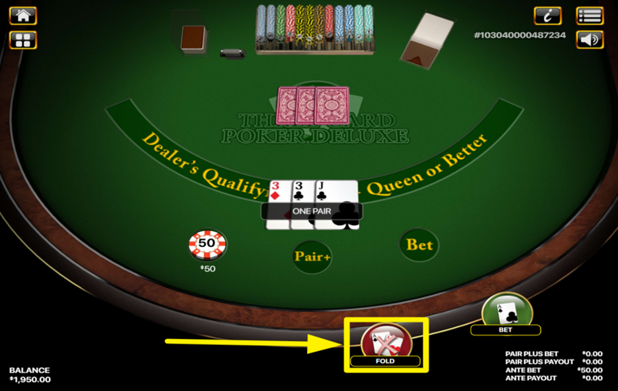 Three Card Poker Deluxe MINIMISEZ LE RISQUE DE PERDRE.