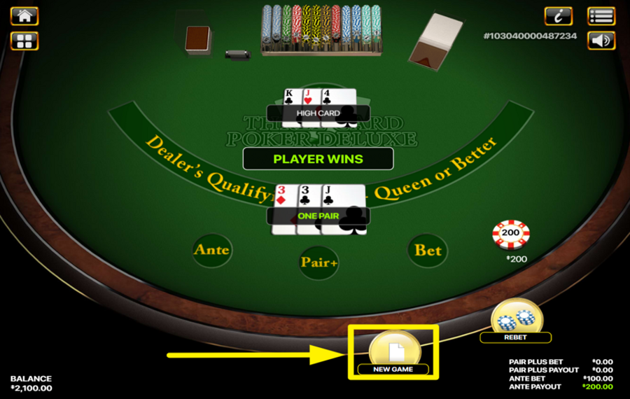 Three Card Poker Deluxe COMMENCEZ UN NOUVEAU TOUR.