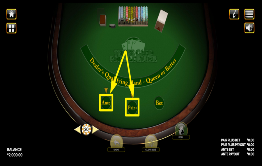 Three Card Poker Dual FAITES VOTRE PARI.