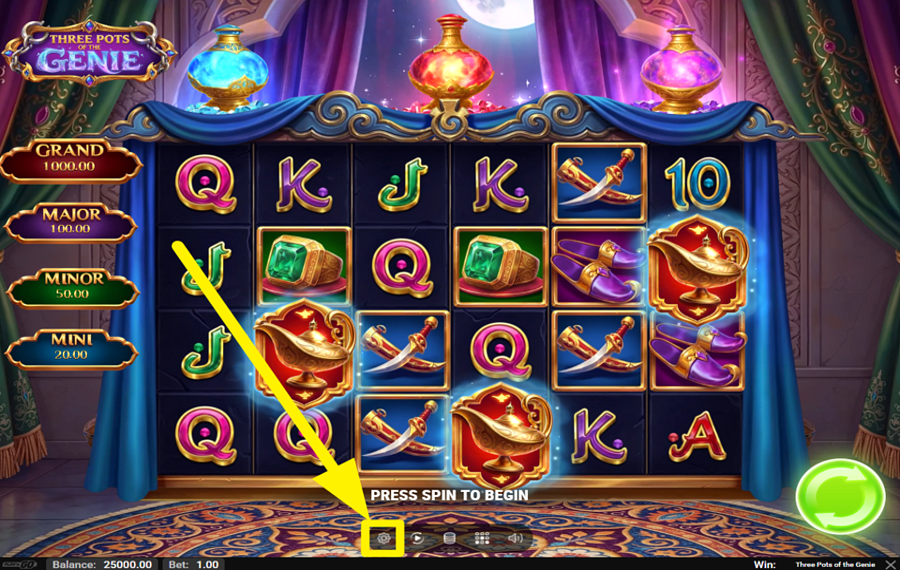 Three Pots of The Genie BESCHLEUNIGE DAS SPIEL.