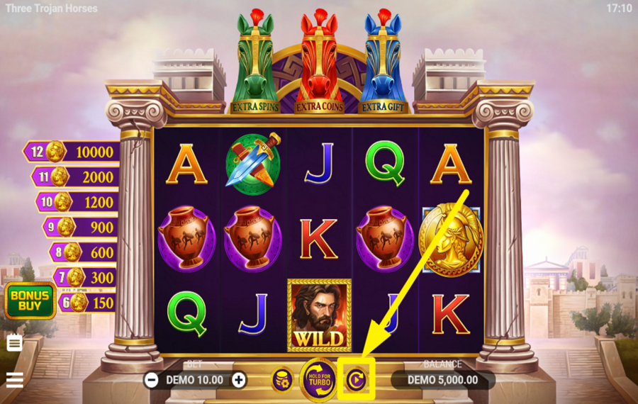 Three Trojan Horses DÉMARRER LES TOURS AUTOMATIQUES.