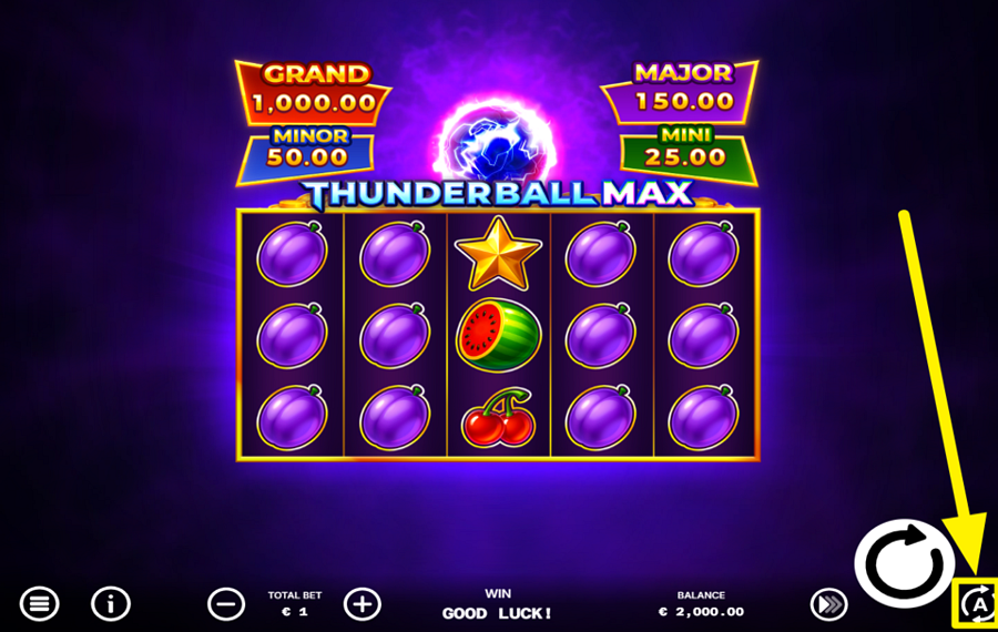 Thunder Ball Max ВРАЩАЙТЕ БАРАБАНЫ АВТОМАТИЧЕСКИ.