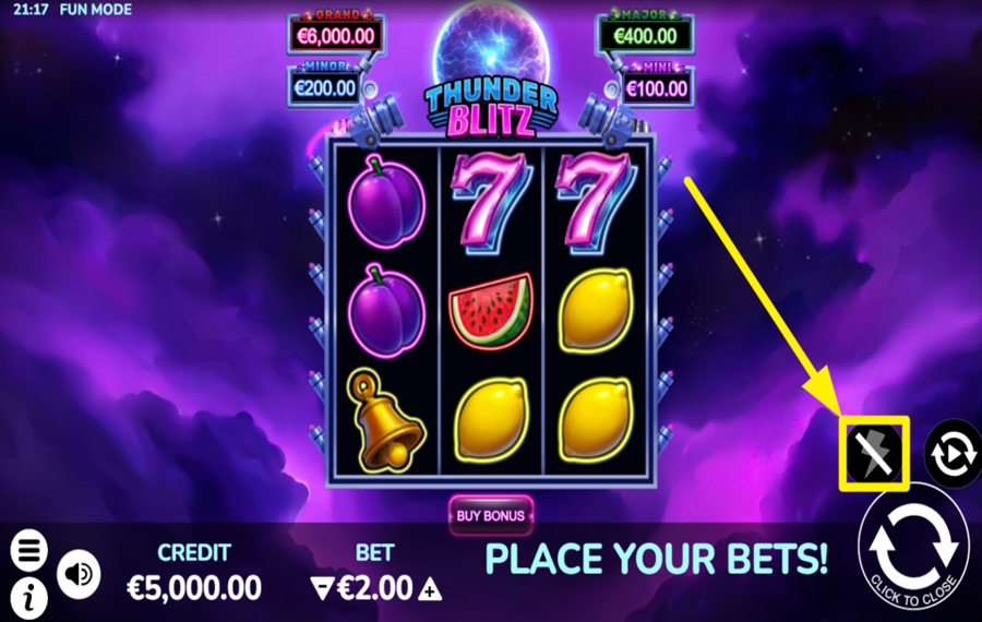 Thunder Blitz AMPLIFIEZ LE JEU.