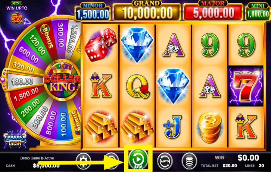 Thunder Cash Dollar King ПРИСОЕДИНЯЙТЕСЬ К СПИННИНГУ.