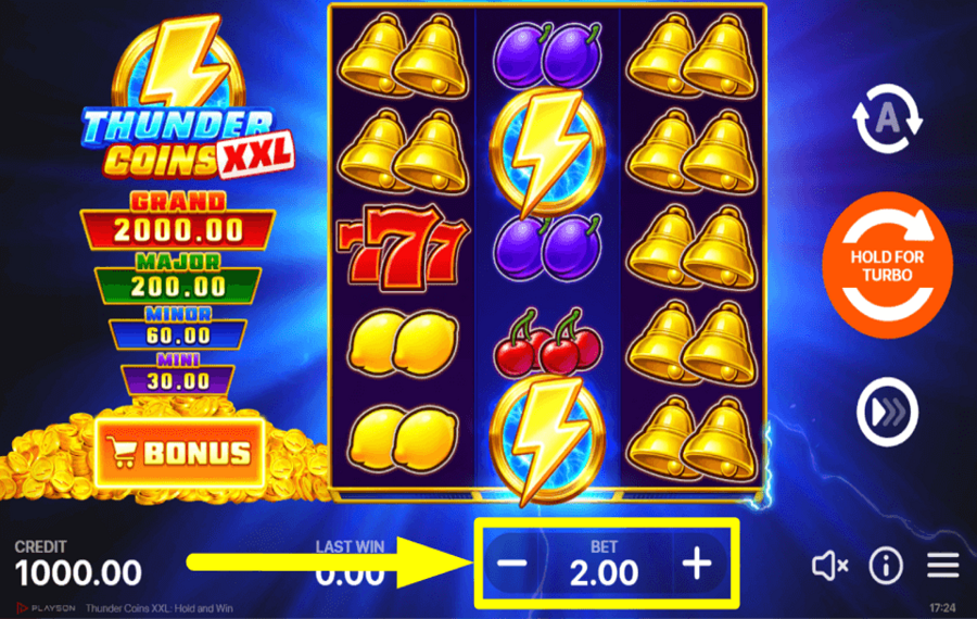 Thunder Coins XXL FIJA LA APUESTA.