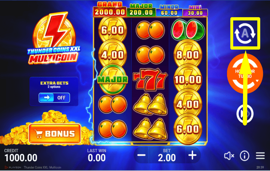 Thunder Coins XXL Multicoin ВКЛЮЧИТЬ АВТОВОСПРОИЗВЕДЕНИЕ.