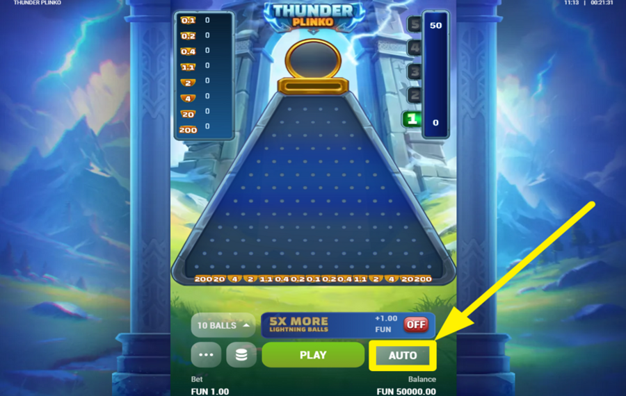 Thunder Plinko AUTOPLAY AKTIVIEREN.