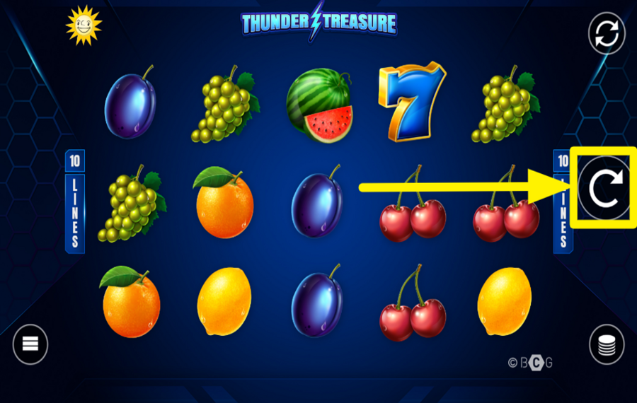 Thunder Treasure DREHEN SIE DIE ROLLEN.