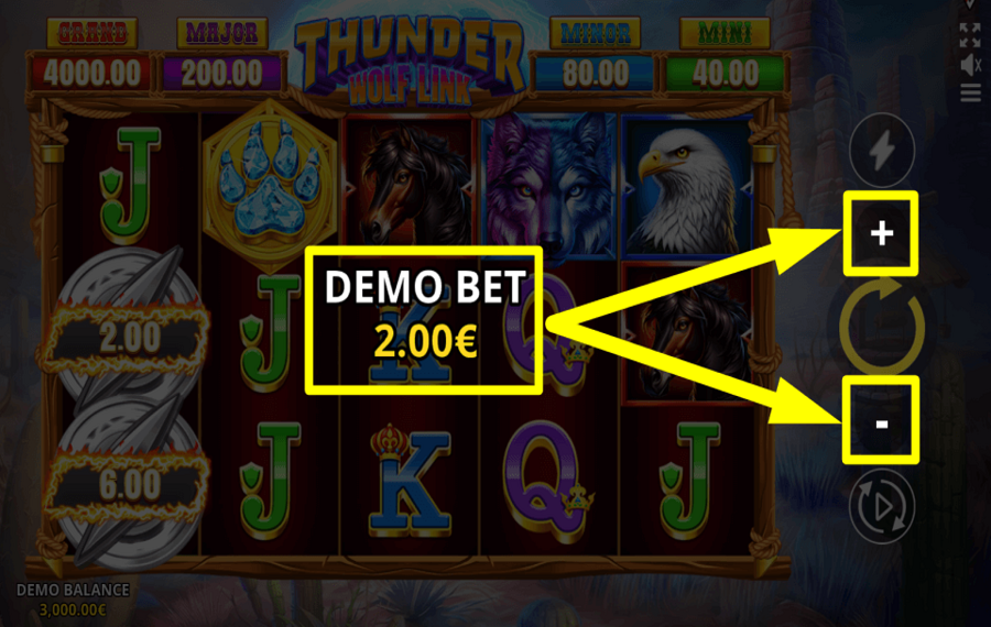 Thunder Wolf Link CAST YOUR TOTAL BET.