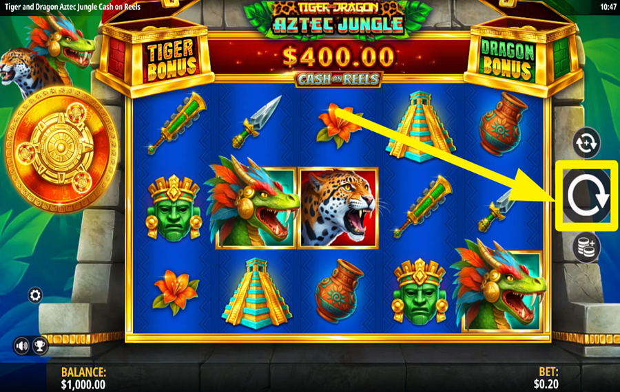 Tiger and Dragon Aztec Jungle 成功への道を切り開け！