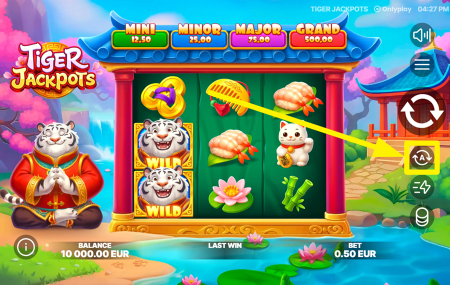 Tiger Jackpots AUTOMATISCHE SPRINGS STARTEN.