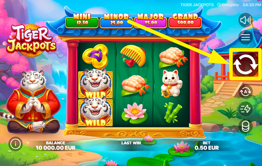 Tiger Jackpots DREHEN FÜR DEN SIEG!