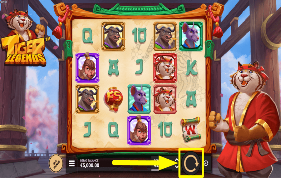 Tiger Legends COMIENCE A JUGAR.