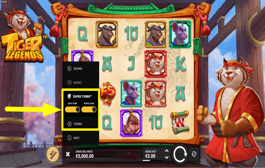 Tiger Legends CONTROLA EL RITMO.