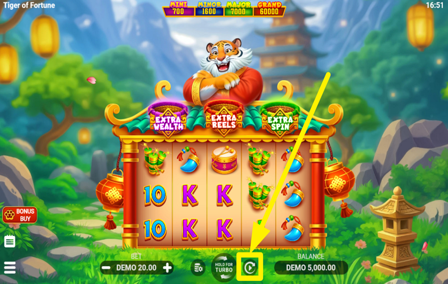 Tiger of Fortune ATTIVA LA RIPRODUZIONE AUTOMATICA.