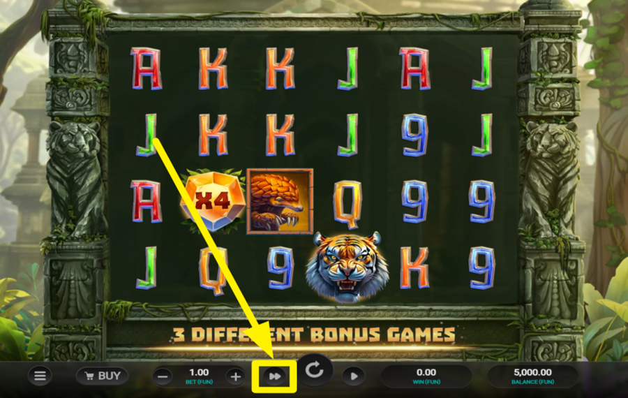 Tiger Shrine ACCELERATE THE SPINS.