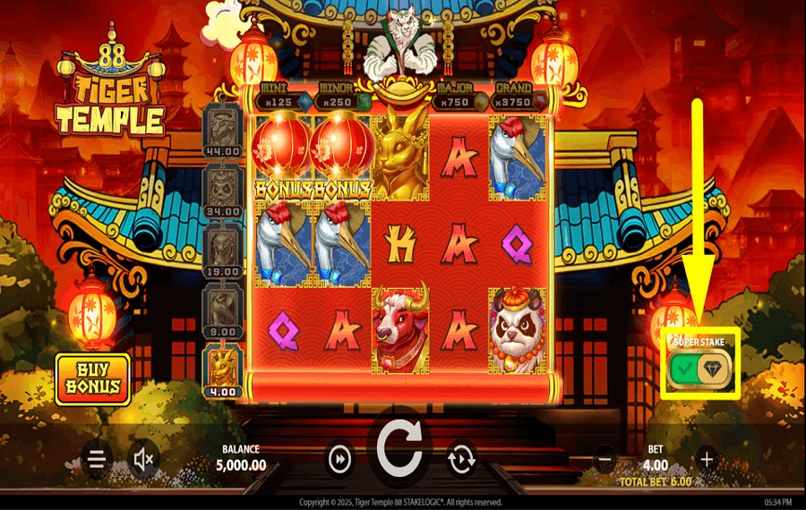 Tiger Temple 88 STAKE MORE CREDITS.