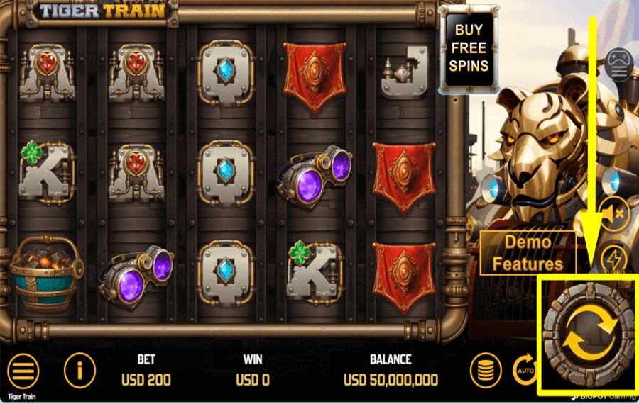 Tiger Train ВРАЩАЙТЕСЬ, ЧТОБЫ ВЫИГРАТЬ.