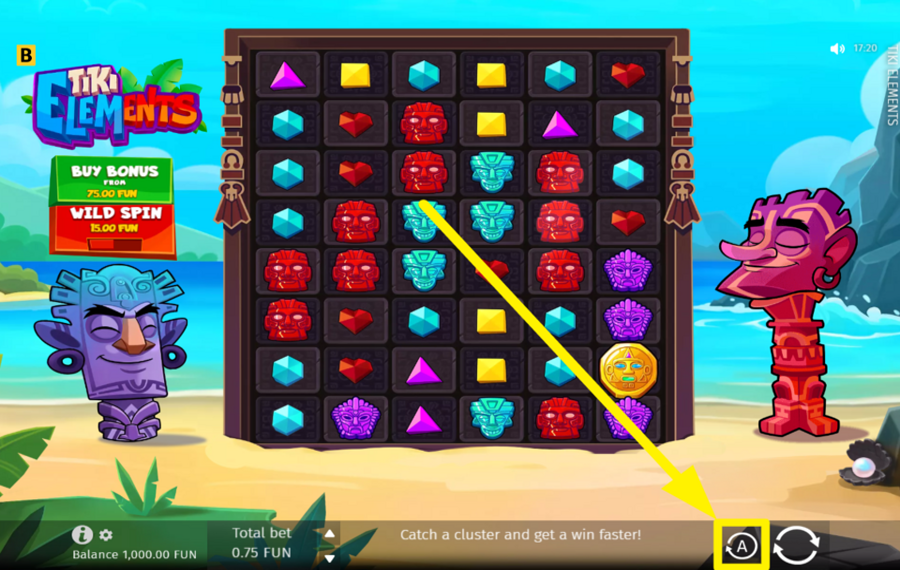 Tiki Elements ВКЛЮЧИТЬ АВТОМАТИЧЕСКОЕ ОТЖИМАНИЕ.