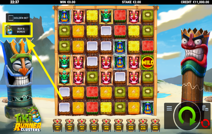 Tiki Runner Clusters КУПИТЕ БОНУС, ЗАБЕРИТЕ ВЫИГРЫШ!
