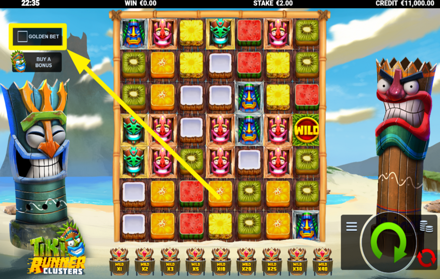 Tiki Runner Clusters АКТИВИРУЙТЕ ЗОЛОТУЮ СТАВКУ.